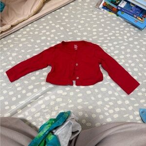 Charming Red Kids Cardigan
